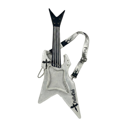 PickleClub "Dark Cross" Bass & Electric Guitar-Themed Ita Bag — Streetwear Style, Unique Single-Shoulder Crossbody Bag