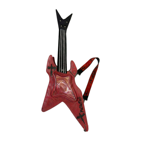 PickleClub "Dark Cross" Bass & Electric Guitar-Themed Ita Bag — Streetwear Style, Unique Single-Shoulder Crossbody Bag